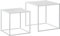 HOMCOM Couchtisch eckig 2er Set, Beistelltisch im modern Design, Stahlgestell, Stapelbar, Wohnzimmertisch Kaffeetisch Sofatisch für Wohnzimmer Schlafzimmer, Weiß