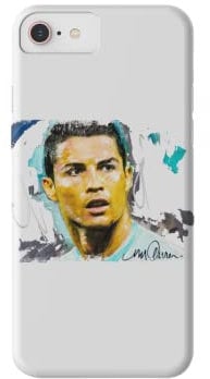 Ronaldo Phone Case for iPhone 8 Plus White Football Gifts Merchandise