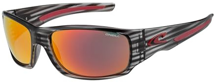 O'Neill ONS-Zepol 2.0 Men's Sunglasses 182P Gloss Grey Stripes/Red/Red Mirror