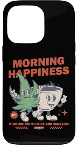 COFFEE AND CANNABIS 420 Marihuana Grower Kiffer Cannabis Hülle für iPhone 13 Pro