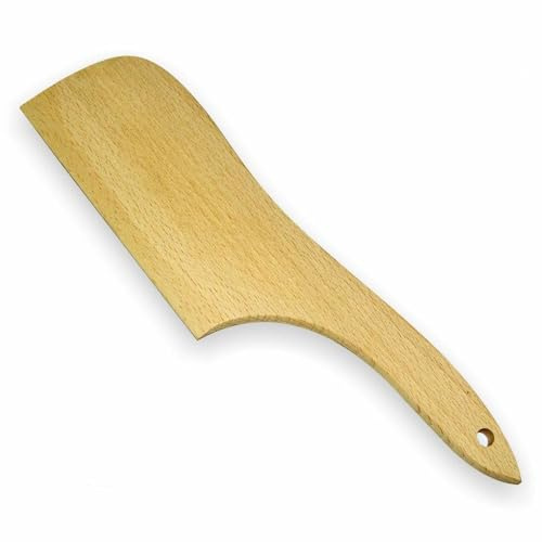 Generico Coltello per Polenta Tradizionale in Legno Naturale con Angolo e Foro, Utensile da Cucina Artigianale, Marrone, 30 x 9 x 2 cm, Accessorio per Tagliare