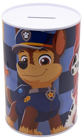 Stor Spardose für Kinder, aus Metall, Paw Patrol