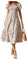 GORGLITTER Women's Floral Square Neck A Line Midi Dress Ruffle Short Sleeve Smocked Holiday Dresses Apricot Medium
