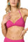 Goldenpoint Donna Costume da Bagno Lily - Parte Alta del Bikini - Triangolo Fisso con Arricciatura e Spalline Sottili con Lavorazione Matelassé Taglia 4B Colore Fucsia
