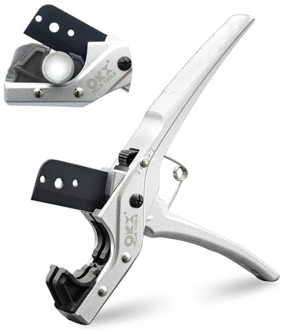 ORXPLUS Tools FlexiPro Pipe & Tubing Cutter for up to 1-1/4 | Features PTFE-Coated Blade for Smooth Cuts. Safely Cuts Rubber Hoses, PPR, and PEX-A/B/C/AL Plumbing Pipes.