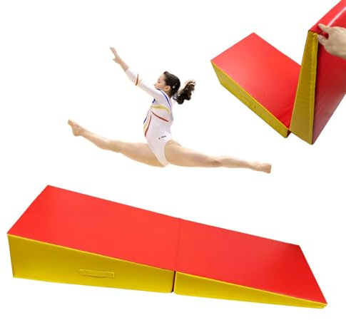 Gymnastik Geneigte Matte, Käse-keilkeilsturzmatten | Faltbar, 2-in-1-fitnessstudio-matte Mit Traggefühlen, Für Gymnastiktraining, Home-fitness, Tanz Yoga Training