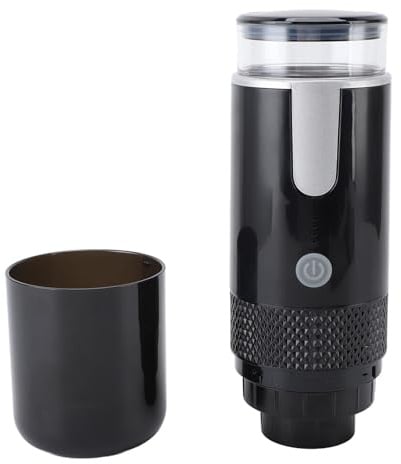 OVAQUIXI Tragbare Elektrische Kaffeemaschine mit -Geschmack, Gemahlene Kapselmaschine für Reisen, Outdoor, Camping, Wiederaufladbarer Akku für Zuhause, Büro,