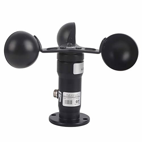 OVAQUIXI Sensore di velocità del in Lega di Alluminio, Anemometro con Uscita 4 20 MA, Portata da 0 a 30 M/s, Design Anticorrosione a Prova di umidità, per Serre, Stazioni Meteorologiche,