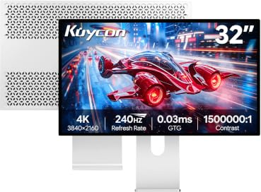 Kuycon Q32S 32 inch FHD (3840x2160) 4K 240Hz Glossy Gaming Monitor (Honeycomb - with Stand)