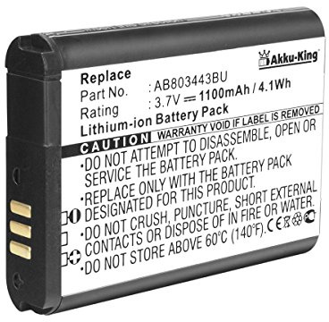 Akku-King Akku kompatibel mit Samsung AB803443BU - Li-Ion 1100mAh - für XCover 2 GT-C3350