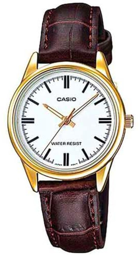 Casio Woman Ltp-V005Gl-7A 30 mm Japanese Quartz Movement Watch, Multicoloured, Strip