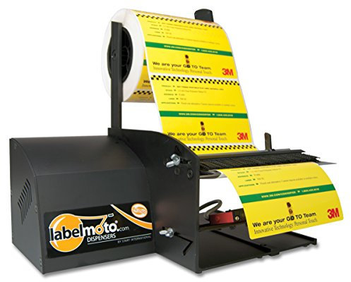 START International LDX6100-2EU Elektrischer ultraschneller Etikettenspender, max. Breite 127 mm, Länge 305 mm, Vorschubgeschwindigkeit 19,8 cm/s, Schwarz