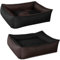 BedDog 2in1 Hundebett MAX Quattro, großes Hundekörbchen aus Cordura, waschbares Hundebett mit Rand, Hundesofa für drinnen, draußen, XXXL, Mocca, schwarz-braun