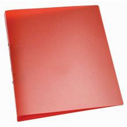 Q-Connect Ringbücher transparent - Ringdurchmesser 25 mm, rot-transparent