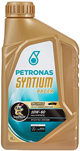 PETRONAS Motoröl 10W-60 SYNTIUM Motor Öl ACEA A3/B4 API SN API CF RACER 1L Kompatibel mit TOYOTA COROLLA Verso ZER, ZZE12, R1, OPEL AGILA A H00 Astra F CC T92 Omega B Limousine V94, ALFA ROMEO 147 937