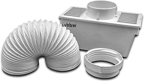 vhbw Kondensat-Box Ersatz für Electrolux 9029792331, 50294700005 für Abluft-Wäschetrockner - Kondensator mit Abluft-Schlauch & Klemme, Weiß