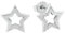 Amor Ohrstecker 925 Sterling Silber Damen Ohrschmuck, mit Zirkonia synth., 1,2 cm, Silber, Stern, Kommt in Schmuck Geschenk Box, 2022066