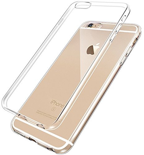 Novago Compatible with iPhone 6 Plus, iPhone 6S Plus Shatterproof Transparent Soft Gel Case (1 Case, Transparent)