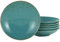 CreaTable 22 cm, Water, 22041, Serie Nature Collection, 6-teiliges Geschirrset, Suppenteller aus Steinzeug, spülmaschinen-und mikrowellengeeignet, Qualitätsproduktion, wasserblau