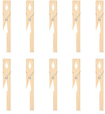 10pcs Sostenedor de Abrazadera del Clip de Tubo de Ensayo de Madera Material para Herramienta de Prueba de Laboratorio Industrial Escolar