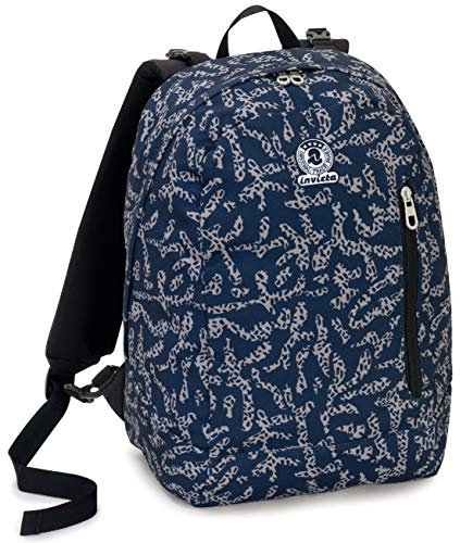 INVICTA RUCKSACK CELLULAR, Geräumige Schultasche für Teenager, Mädchen & Jungen, 2 wechselbare Muster, für Schule, Sport&Freizeit, Doubleface; dunkelblau/mehrfarbig