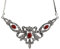 Holzenplotz Elegantes Mittelalter Collier mit Granatstein - Silber 925 - Schlangenkette - Unisex - Collier