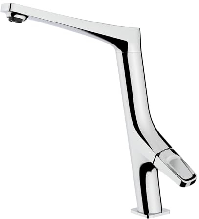 Teka SE 915 Grifo de cocina mono mando de diseño con caño giratorio, 32.1 x 18.9 cm, Cromo