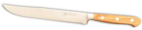 DUE BUOI Coltello FORGIATO ARROSTO da Chef - Manico OLIVO