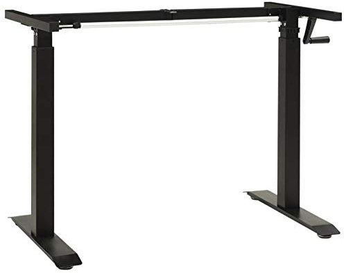 Festnight Manuell Höhenverstellbarer Schreibtisch für Tischplatte 120x60cm-180x80cm Gaming Tisch Schreibtischgestell Schreibtischrahmen computertisch Tischgestell, Schwarz