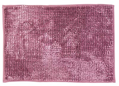 BIANCHERIAWEB Shaggy Teppich für Bad und Küche, rutschfeste Rückseite aus Mikrofaser, Perle, Altrosa, 60 x 120 cm, Rosa