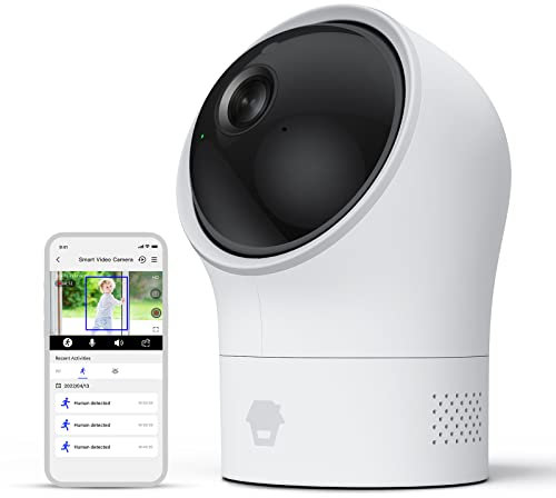 Chuango PT-300Q - Indoor Kamera, WiFi Überwachungskamera, Bewegungserkennung, Schwenkbar 350°/ 110°, Nachtsicht, 1080P, Zwei-Wege-Kommunikation