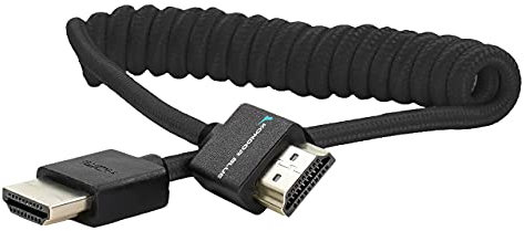 KONDOR BLUE Coiled Full HDMI Cable 12 To 24-Inch - Black