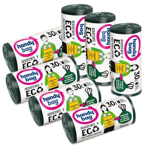 Handy Bag Sacs poubelle 30 L, 95% matériau recyclé, 90 sacs