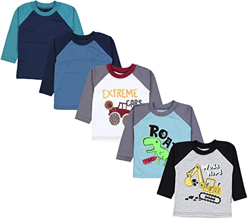 TupTam Baby Jungen Langarmshirt 5er Set