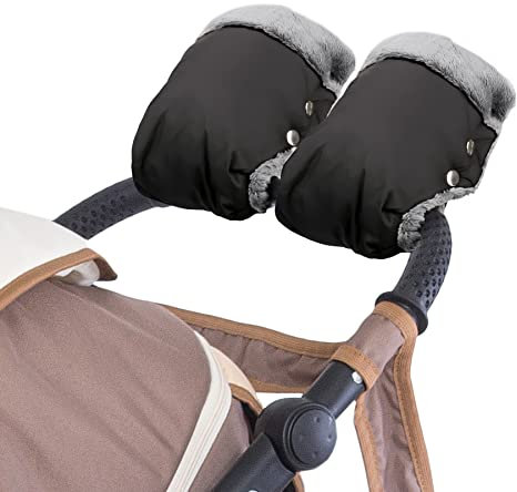 WENYA Pram Gloves, Stroller Fleece Pram Hand Warmer, Waterproof Windproof Anti-Freeze Extra Thick Handmuff for Pushchair, Stroller Accessories