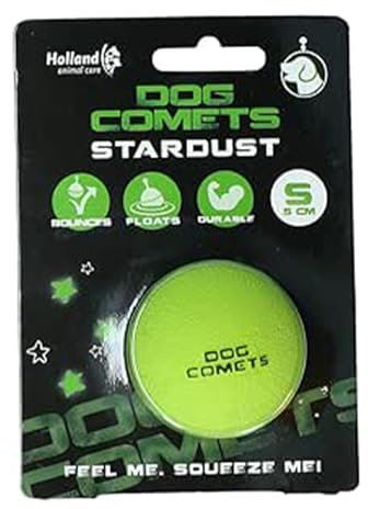 Dog Comets Ball Stardust Ø5 cm - Hundespielzeug Ball - Hundeball Naturkautschuk - Ball Hund - Grün - 1 stück