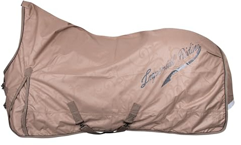 Imperial Riding Outdoordecke IRH Super-Dry 100 g, wasserdicht & atmungsaktiv, 600D Polyester 100 g Füllung, robuste Winterdecke für Pferde, Elegantes Design & Bequeme Passform, Cappuccino, 165