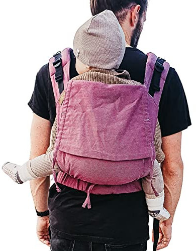 Hoppediz Buckle - Babytrage für Neugeborene ab Geburt - Fullbuckle Tragehilfe mit 2 Schnallenpositionen - mitwachsend bis 20 kg - Design Mallorca