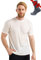 Merino.tech Merino Wool T Shirt Mens - 100% Organic Merino Wool Base Layer Men Undershirt Lightweight + Hiking Socks (Small, White Off)