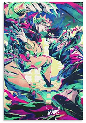JoJo's Bizarre Adventure Stardust Crusaders Poster Dekorative Malerei Leinwand Wandposter und Kunstbild Druck Moderne Familie Schlafzimmer Dekor Poster 20 x 30 cm JoJo's Bizarre Adventure Stardu