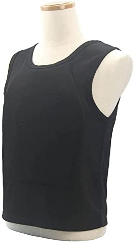 Kugelsichere Weste, 3A Klasse 1, tragbar, super Bequeme, stichfeste Westen, leicht, wasserdicht, atmungsaktiv L Black