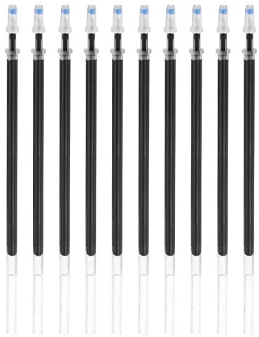 PATIKIL 50 Stücke 0.5mm Nadelspitze 130mm Gel Tintenstift ersetzen Nachfüllung Schwarz Tinten Kugelschreiber Nachfüllung für Bürobedarf Schwarz