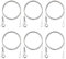 Hwtcjx 6 PCS Picture Hanging Wire Rope, Picture Hanging Chain, Mirror Chain, Stainless Steel Wire Rope, Cable Suspension Kit, Hold Up to 20kg, for LED Panel Lights, Heavy-duty Lighting (1.5mmx1.5m)
