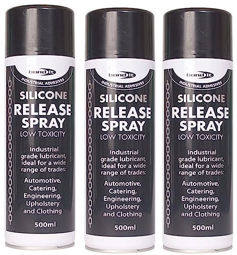 500ml Bond It Clear Silicone Release Spray Mould Releasing Multi Purpose Lubricant Motor Friction Oils Tin Extremely Flammable Aerosol 0.5 Litres Can (3)