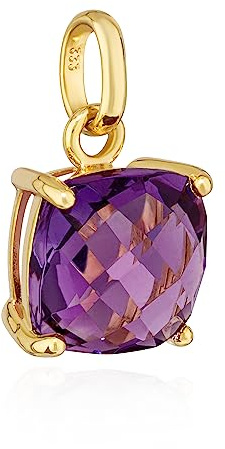 NKlaus Paar Ohrstecker, Ohrhänger oder Kettenanhänger aus 333 Gelbgold 8 Karat 333 Edelstein echt Amethyst Designer-Schmuck