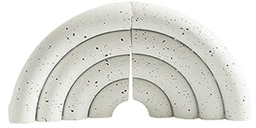 Yofab Serre-Livres Simples Résine créative Étagère étude Bureau Serre-Livres en marbre Étagère décoration Serre-Livres Lourds Style marbre Blanc