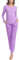 Sykooria Pigiama Donna Cotone Lungo 2 Pezzi Camicie da Notte Invernale Donne Lungo Top e Pantaloni a Manica Lunga Viola S
