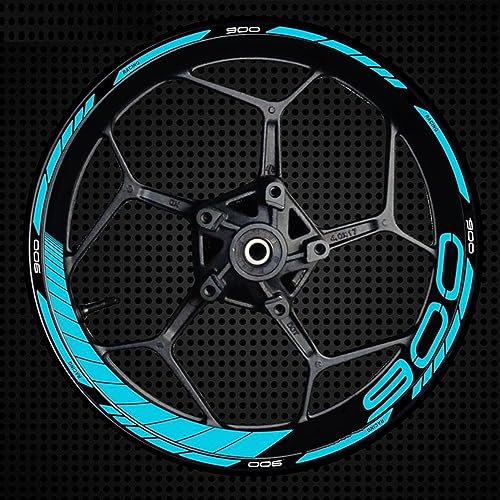 YESKIT Motorrad-Rennausrüstung, Zubehör, Rad, Reifen, Felgendekoration, Selbstklebender, Reflektierender Aufkleber Für Kawasaki Z900 (Color : 6)