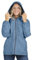PERLETTI Giacca Impermeabile Donna Antivento Leggera - Giacca a Vento Pioggia Sportivo con Cappuccio e Dettagli Catarifrangenti - Trench Impermeabile Ragazza Antipioggia Corsa Outdoor (S, Blu)