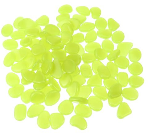 ABOOFAN 100 Piezas Guijarro Piedra Luminosa Macetas a Granel Macetas Para Plantas De Exterior Vidrio Artificial Roca Hecha Por El Hombre Polvo Luminoso De Tierras Raras De Larga Duración